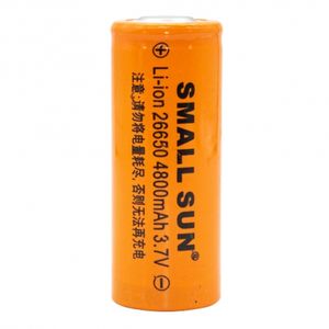 باتری لیتیوم یون 3.7v سایز 26650 4800mAh مارک SMALL SUN