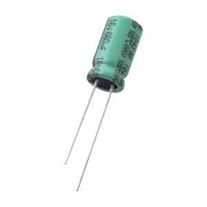 خازن الکترولیتی 680uF / 16V تایوانی مارک TAICON با طول عمر بالا