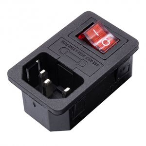کانکتور AC نری سوکتی به همراه جافیوز و کلید چراغدار AC-01