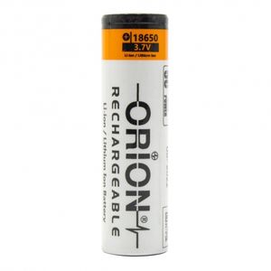 باتری لیتیوم یون 3.7v سایز 18650 سرتخت 2200mAh ضریب جریان 5C مارک ORION