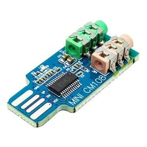 ماژول کارت صدای اکسترنال USB | CM108 مبدل صدای دیجیتال به آنالوگ