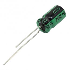 خازن الکترولیتی امپدانس پایین 330uF / 10V تایوانی مارک TAICON سری HH طول عمر 6000Hrs