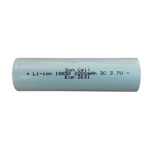 باتری 18650 ظرفیت 2200 میلی‌آمپر3سی برند Suncell
