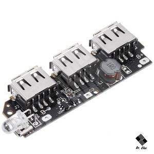 ماژول پاوربانک دارای سه خروجی USB 3A 2.1A 5v