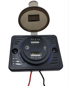 شارژر خودرویی پنلی دو خروجی USB 2.1A