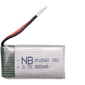 باتری لیتیوم پلیمر 802540 پروازی 3.7V ظرفیت 800mAh تک سل 25C