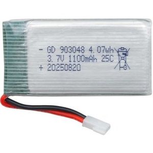 باتری لیتیوم پلیمر 3.7v ظرفیت 1100mAh تک سل 25c کد 903048