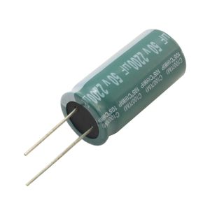 خازن الکترولیتی 2200uF / 50V تایوانی مارک TAICON با طول عمر بالا