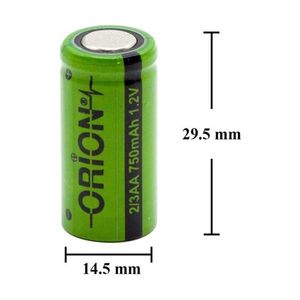 باتری 2/3AA شارژی 1/2V 750ma اوریون