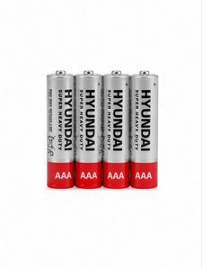 باتری نیم قلمی مدل Super Heavy Duty (R03 1.5V) برند هیوندای Hyundai پک چهارتایی