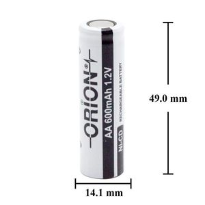 باتری 1.2V قلمی شارژی 600mAh NI-CD ORION