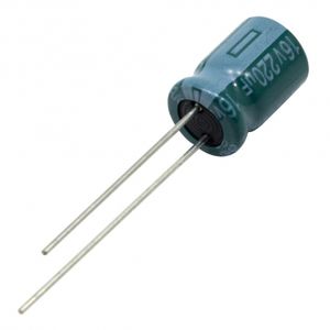 خازن الکترولیتی 220uF / 16V تایوانی مارک TAICON با طول عمر بالا