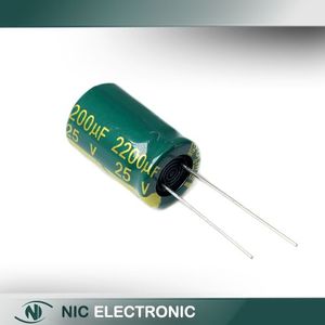 خازن الکترولیتی 2200UF/25V-13X21-105C-GREEN