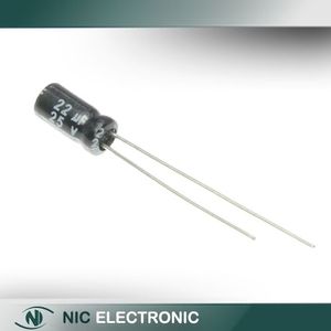 خازن الکترولیتی 22UF/25V-4X7-105C-BLACK