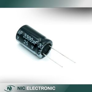 خازن الکترولیتی 3300UF25V-16X25-105C-BLACK