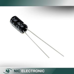 خازن الکترولیتی 4.7UF50V-5X11-105C-BLACK