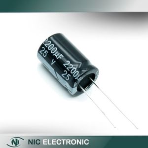 خازن الکترولیتی 2200UF/25V-13X21-105C-BLACK