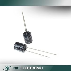 خازن الکترولیتی 220UF/16V-6.3X7-105C-BLACK