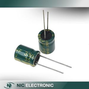 خازن الکترولیتی 330UF/35V-10X13-105C-GREEN