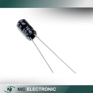 خازن الکترولیتی 10UF50V-4X7-105C-BLACK