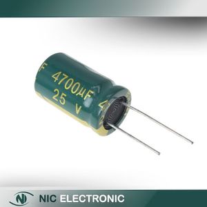 خازن الکترولیتی 4700UF/25V-16X25-105C-GREEN