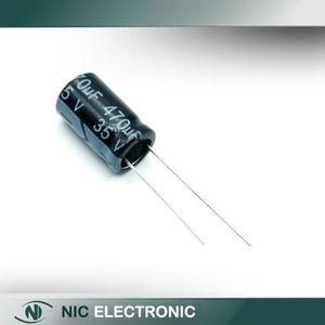 خازن الکترولیتی 470UF/35V-10X17-105C-BLACK