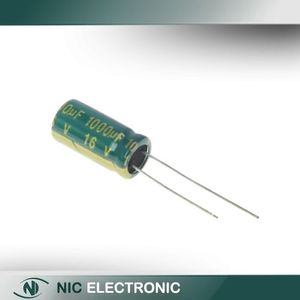 خازن الکترولیتی 1000UF/16V-10X17-105C-GREEN