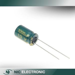 خازن الکترولیتی 1000UF/10V-8X12-105C-GREEN