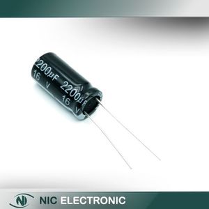 خازن الکترولیتی 2200UF16V-10X20-105C-BLACK