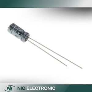 خازن الکترولیتی 2.2UF/50V-5X11-105C-BLACK
