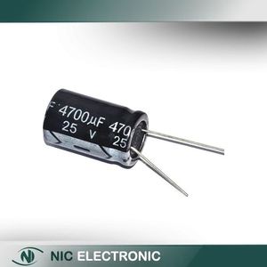 خازن الکترولیتی 4700UF/25V-16X25-105C-BLACK
