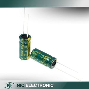 خازن الکترولیتی 1000UF/35V-10X20-105C-GREEN