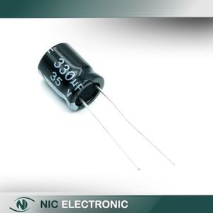 خازن الکترولیتی 330UF35V-10X13-105C-BLACK