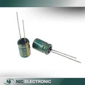 خازن الکترولیتی 1000UF/6.3V-8X12-105C-GREEN