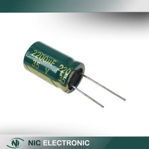 خازن الکترولیتی 2200UF/35V-16X25-105C-BLACK