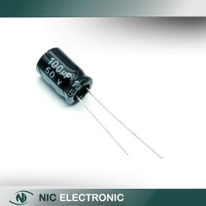 خازن الکترولیتی 100UF/50V-8X12-105C-BLACK