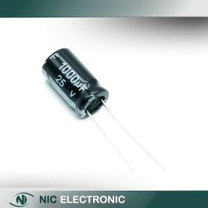 خازن الکترولیتی 1000UF/25V-10X17-105C-BLACK