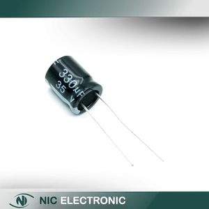 خازن الکترولیتی 330UF/35V-10X13-105C-BLACK