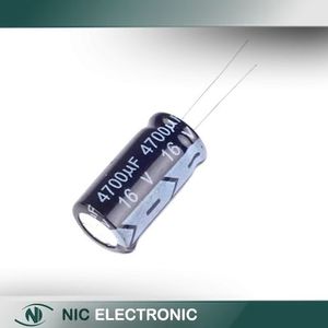 خازن الکترولیتی 4700UF/16V-13X25-105C-BLACK