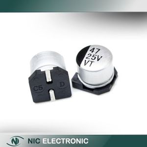 خازن الکترولیت اس ام دی 47UF/25V SMD (6.3X5.4MM)