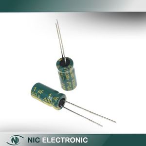 خازن الکترولیتی 1UF/400V-6.3X12-105C-GREEN