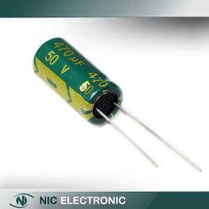 خازن الکترولیتی 470UF/50V-10X20-105C-GREEN