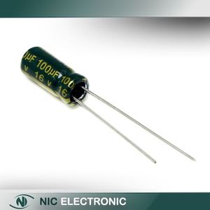 خازن الکترولیتی 100UF/16V-5X11-105C-GREEN