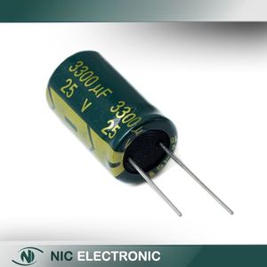 خازن الکترولیتی 3300UF/25V-16X25-105C-GREEN