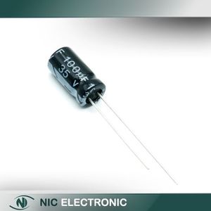 خازن الکترولیتی 100UF/35V-6.3X12-105C-BLACK