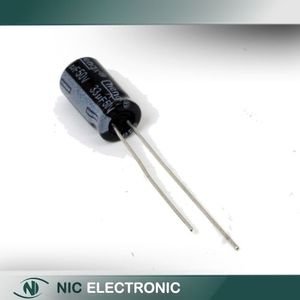 خازن الکترولیتی 33UF/50V-6.3X11-105C-BLACK