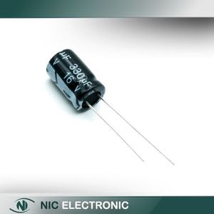 خازن الکترولیتی 330UF/16V-8X12-105C-BLACK