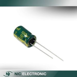 خازن الکترولیتی 100UF/50V-8X12-105C-GREEN