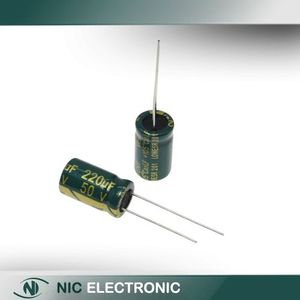 خازن الکترولیتی 220UF/50V-10X13-105C-GREEN