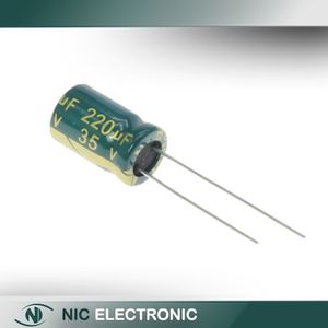 خازن الکترولیتی 220UF/35V-8X12-105C-GREEN